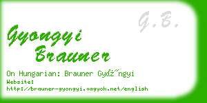 gyongyi brauner business card
